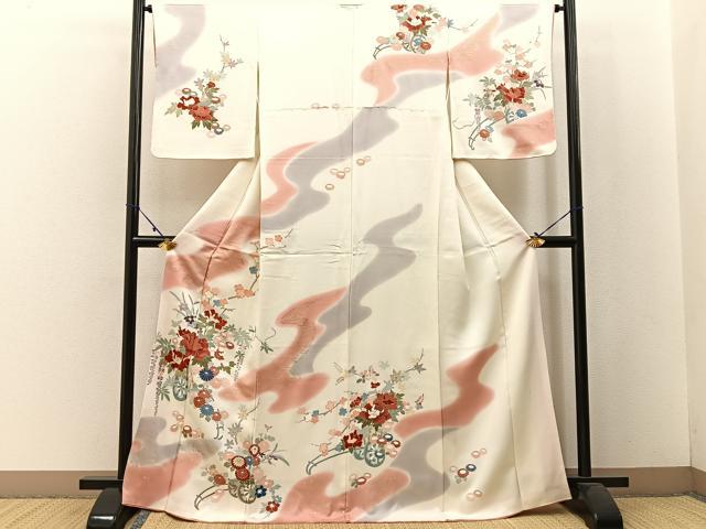 平和屋着物■訪問着 花車文 金彩 正絹 逸品 BAAW5213hj