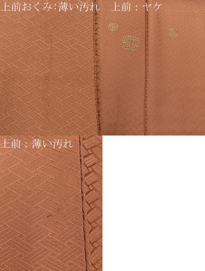 平和屋着物■友禅作家の巨匠 浅井青仁 小紋 花丸文 金彩 正絹 逸品 BAAW5237hj