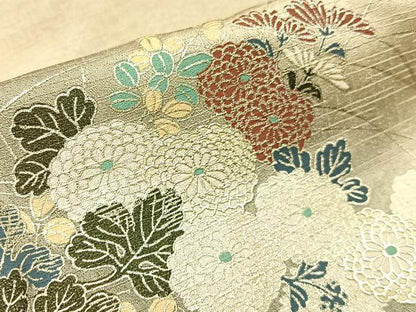 平和屋着物■訪問着 鼓花文 暈し染め 銀彩 正絹 逸品 BAAW5244hj