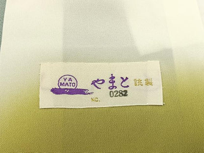 平和屋着物■訪問着 駒刺繍 流水花文 暈し染め 金彩 やまと誂製 正絹 逸品 BAAW5252hj
