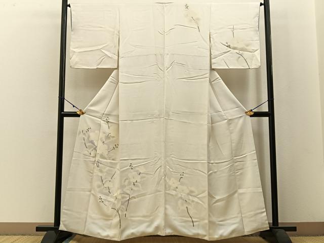 平和屋着物■訪問着 手描き 枝花文 暈し染め 正絹 逸品 BAAW5327hj