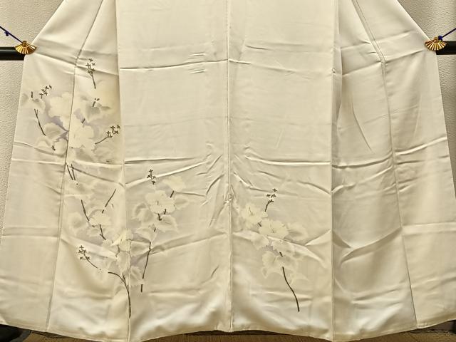平和屋着物■訪問着 手描き 枝花文 暈し染め 正絹 逸品 BAAW5327hj