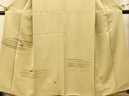平和屋着物■訪問着 刺繍 葡萄蔦の葉文 金彩 正絹 逸品 BAAW5330hj
