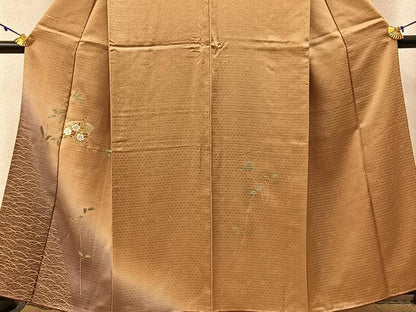 平和屋着物■訪問着 扇面草花文 暈し染め 金彩 正絹 逸品 BAAW5331hj