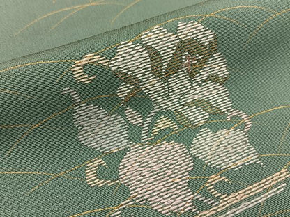平和屋着物■訪問着 竹屋町刺繍 花唐草文 金彩 正絹 逸品 BAAW5338hj