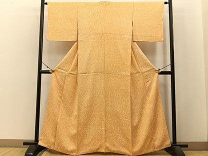 平和屋着物■上質な小紋 たたき染め 正絹 逸品 BAAW5352hj