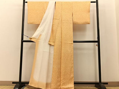 平和屋着物■上質な小紋 たたき染め 正絹 逸品 BAAW5352hj