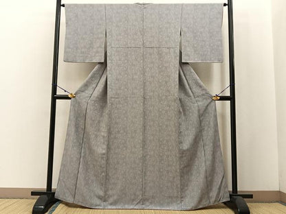 平和屋着物■上質な小紋　紬地　笹竹文　正絹　逸品　BAAW5354hj
