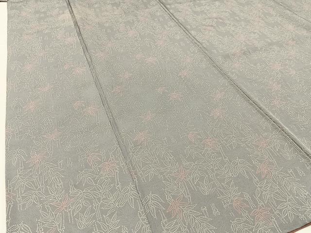 平和屋着物■上質な小紋　紬地　笹竹文　正絹　逸品　BAAW5354hj