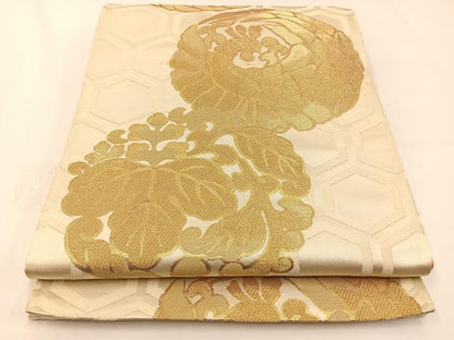 平和屋着物◎六通柄袋帯　有錦どんす　鳳凰　金糸　正絹　逸品　BAAW5368hj