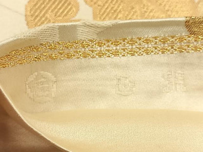 平和屋着物◎六通柄袋帯　有錦どんす　鳳凰　金糸　正絹　逸品　BAAW5368hj