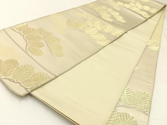 平和屋着物◎六通柄袋帯　松　金銀糸　正絹　逸品　BAAW5373hj