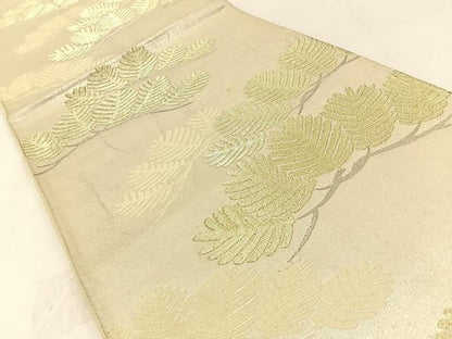 平和屋着物◎六通柄袋帯　松　金銀糸　正絹　逸品　BAAW5373hj