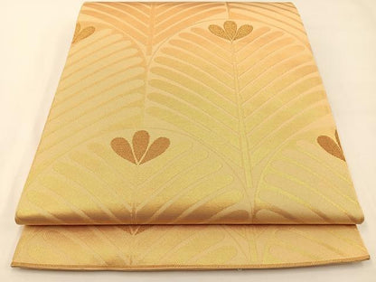 平和屋着物◎六通柄　本袋帯　若松葉　金糸　正絹　逸品　BAAW5379hj