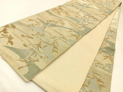 平和屋着物◎六通柄袋帯　浜松文　金銀糸　正絹　逸品　BAAW5425hj