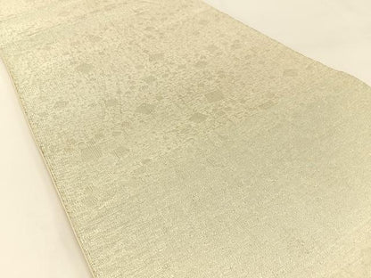 平和屋着物◎全通柄袋帯　箔散らし文様　銀糸　正絹　逸品　BAAW5442hj