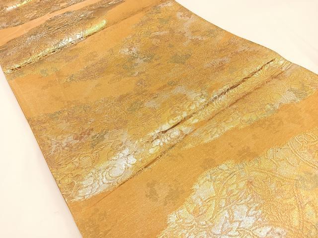 平和屋着物◎六通柄袋帯 宝相華 金銀糸 引箔 正絹 逸品 BAAW5461hj