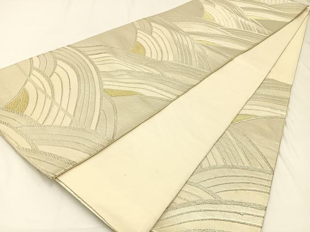 平和屋着物◎六通柄袋帯　唐織　流水文　金銀糸　正絹　逸品　BAAW5482hj