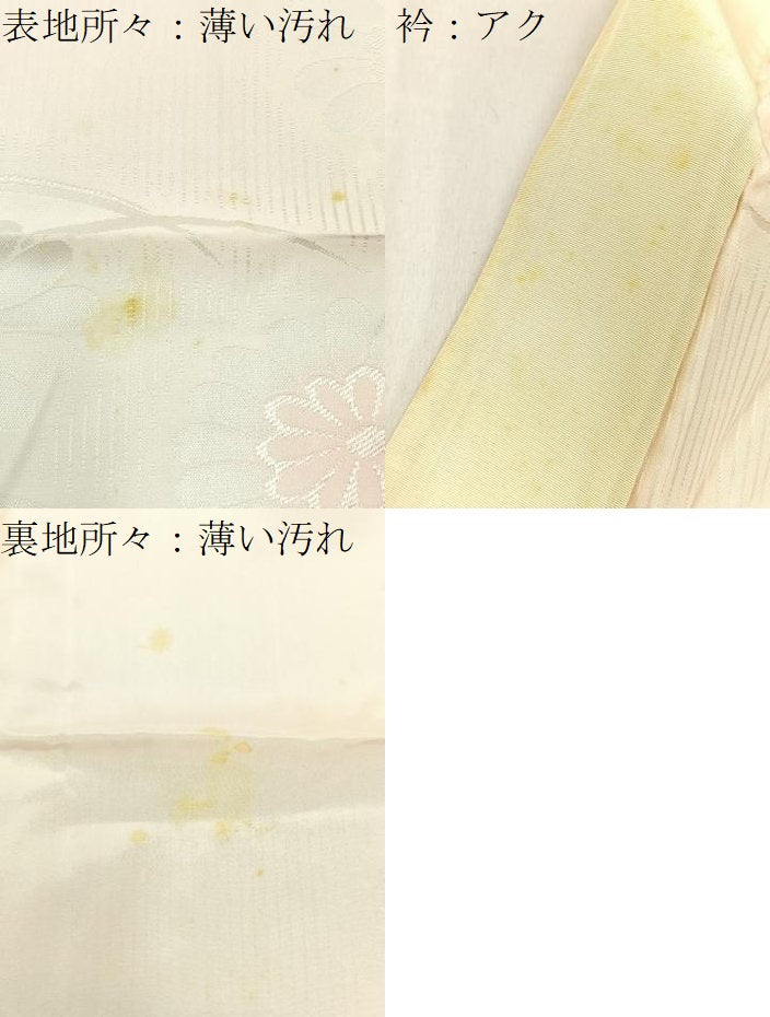 平和屋着物■長襦袢 無双仕立て 菊地紋 暈し染め 正絹 逸品 BAAW5515hj