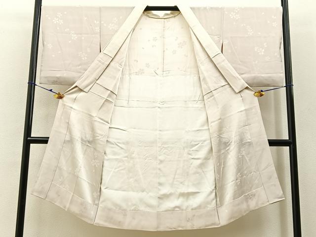 平和屋着物■長襦袢　無双仕立て　舞桜地紋　正絹　逸品　BAAW5531hj