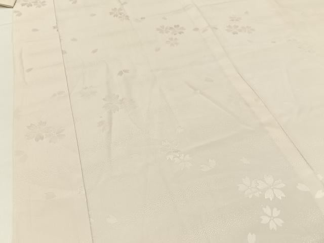 平和屋着物■長襦袢　無双仕立て　舞桜地紋　正絹　逸品　BAAW5531hj