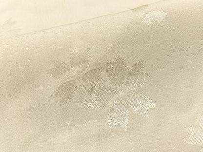 平和屋着物■長襦袢　無双仕立て　舞桜地紋　正絹　逸品　BAAW5531hj