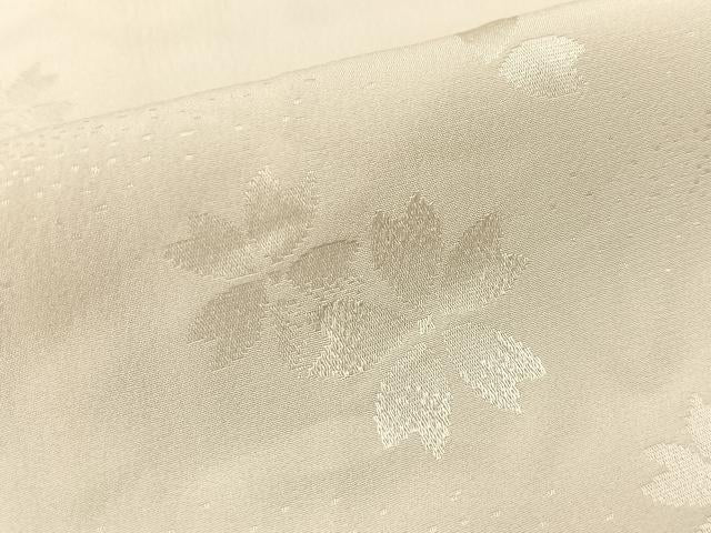 平和屋着物■長襦袢　無双仕立て　舞桜地紋　正絹　逸品　BAAW5531hj