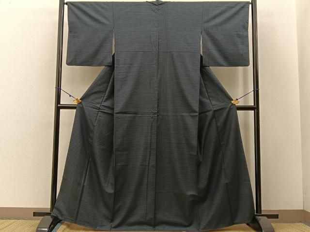 平和屋着物●本場大島紬　7マルキ　縞　正絹　逸品　BAAW5533hj