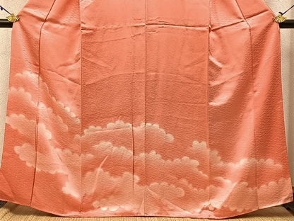 平和屋着物■訪問着　雲重ね文　暈し染め　正絹　逸品　BAAW5546hj