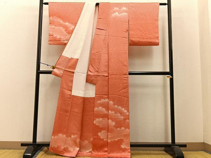 平和屋着物■訪問着　雲重ね文　暈し染め　正絹　逸品　BAAW5546hj