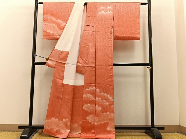 平和屋着物■訪問着　雲重ね文　暈し染め　正絹　逸品　BAAW5546hj