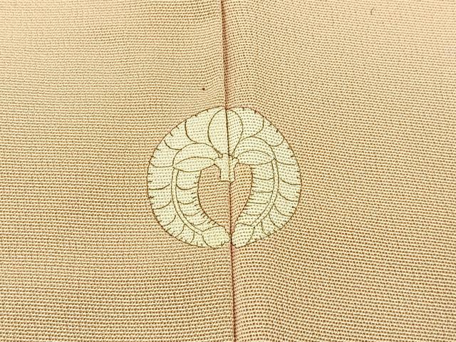 平和屋着物■上質な色無地 菱花地紋 洗柿色 正絹 逸品 BAAW5549hj