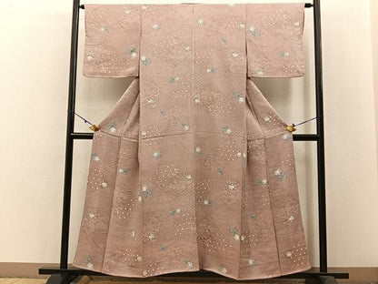 平和屋着物■上質な小紋 辻が花 手描き 金彩 正絹 逸品 BAAW5550hj