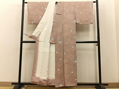 平和屋着物■上質な小紋 辻が花 手描き 金彩 正絹 逸品 BAAW5550hj