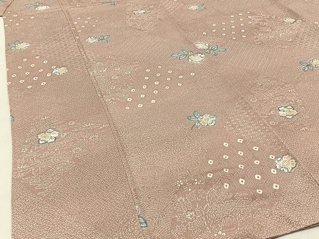 平和屋着物■上質な小紋 辻が花 手描き 金彩 正絹 逸品 BAAW5550hj