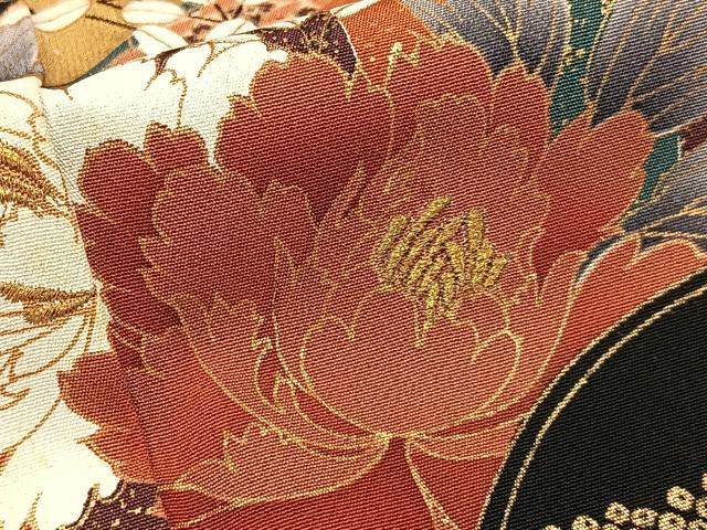 平和屋着物■豪華黒留袖 刺繍 松竹梅 地紙重ね花文 金彩 正絹 逸品 BAAW5553hj