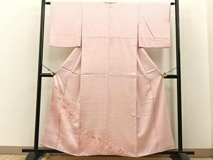 平和屋着物■色留訪問着 地紋起こし 梅笹文 暈し染め 正絹 逸品 BAAW5565hj
