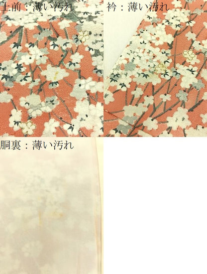 平和屋着物■上質な小紋 枝梅文 金彩 正絹 逸品 BAAW5569hj