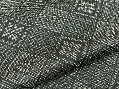 平和屋着物■上質な紬　花菱文　正絹　逸品　BAAW5571hj