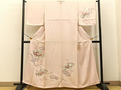 平和屋着物■訪問着 地紙枝花文 暈し染め 正絹 逸品 BAAW5573hj