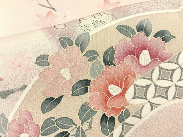 平和屋着物■訪問着 地紙枝花文 暈し染め 正絹 逸品 BAAW5573hj