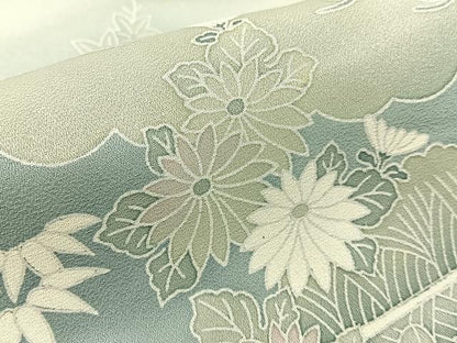 平和屋着物■訪問着 友禅 松竹梅 風景文 暈し染め 正絹 逸品 BAAW5574hj