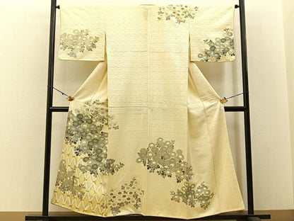 平和屋着物■訪問着 籬菊文 金彩 正絹 逸品 BAAW5595hj