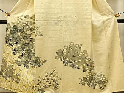 平和屋着物■訪問着 籬菊文 金彩 正絹 逸品 BAAW5595hj