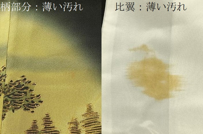 平和屋着物■豪華黒留袖　刺繍　浜松文　暈し染め　金彩　正絹　逸品　BAAW5598hj