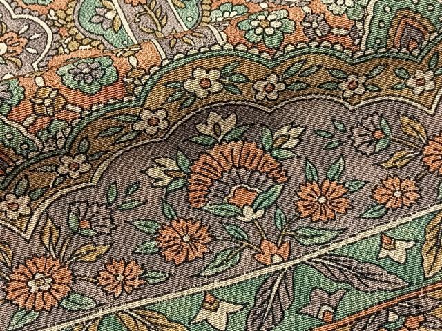 平和屋着物●上質な小紋　更紗花文　ロング丈　正絹　逸品　未使用　BAAW5610hj