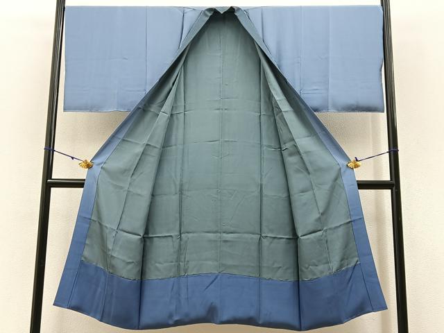 平和屋着物●男性　長襦袢　袷　富士　双鶴　暈し染め　金彩　正絹　逸品　未使用　BAAW5624hj