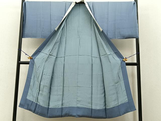 平和屋着物●男性　長襦袢　袷　人物風景文　暈し染め　キングサイズ　正絹　逸品　BAAW5628hj