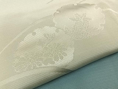 平和屋着物●長襦袢　無双仕立て　雪輪花地紋　暈し染め　正絹　逸品　未使用　BAAW5632hj