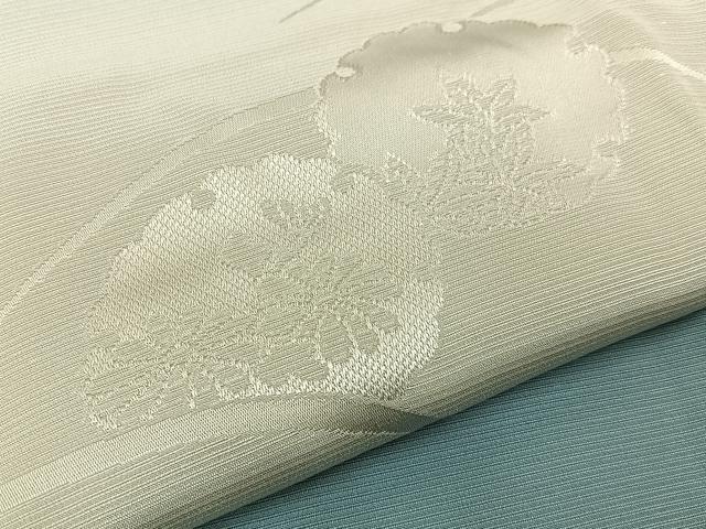 平和屋着物●長襦袢　無双仕立て　雪輪花地紋　暈し染め　正絹　逸品　未使用　BAAW5632hj